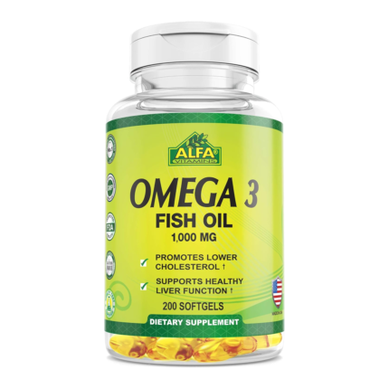 Imagen de Omega 3 Alfa Vitamins 200 Cápsulas – Suplemento con Ácidos Grasos Esenciales