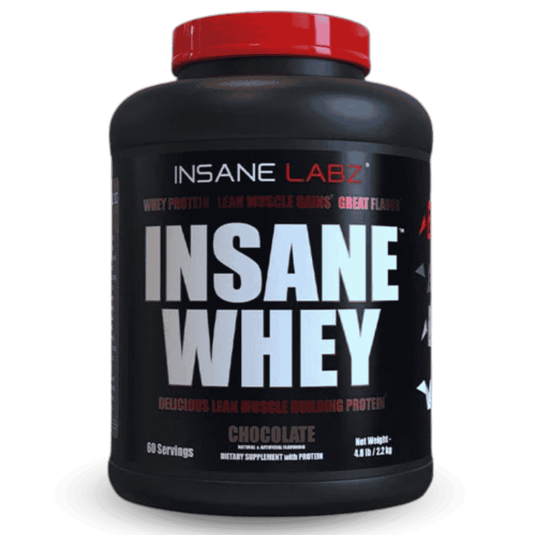 Envase de Insane Whey – Proteína de suero de alta calidad de Insane Labz para desarrollo muscular y recuperación