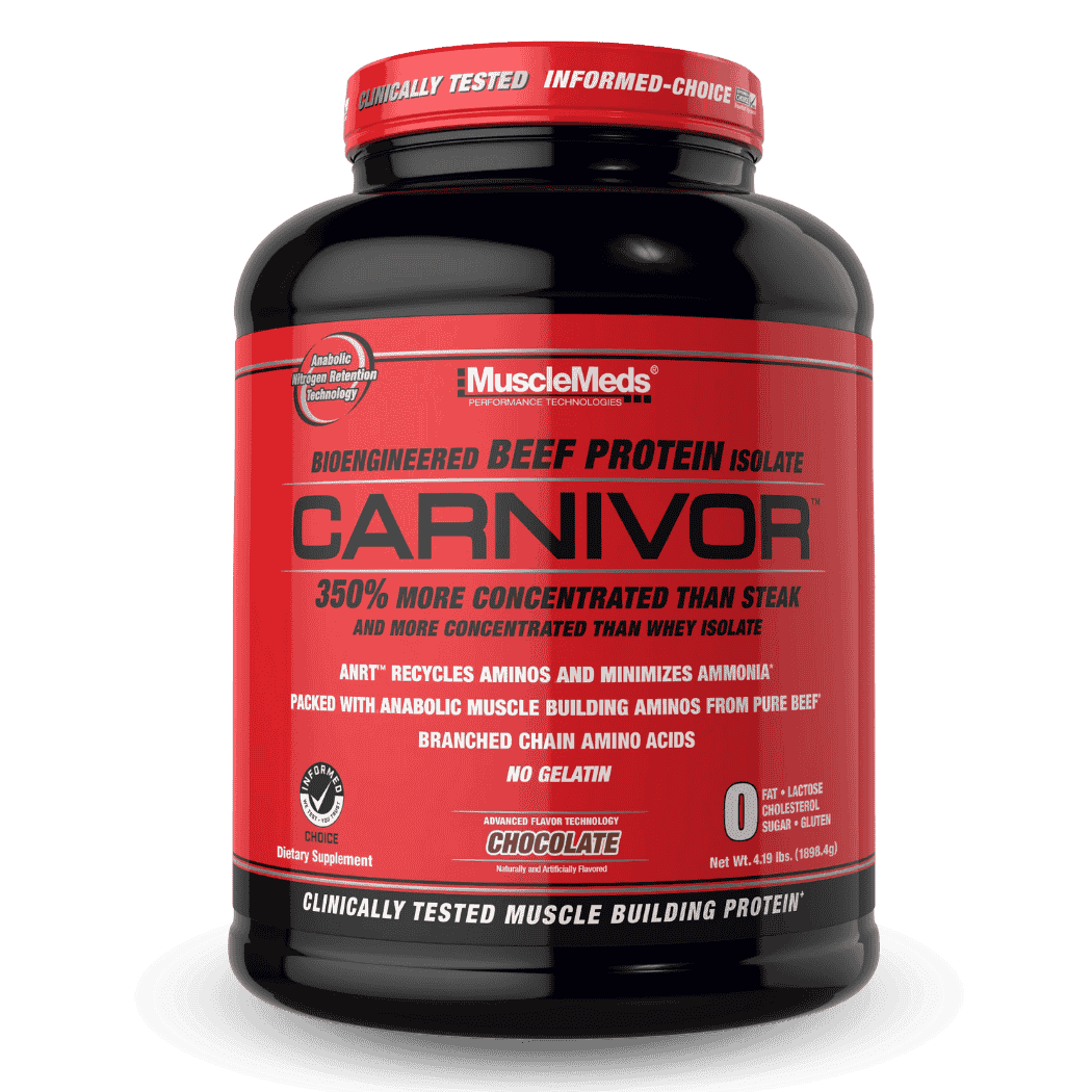 Envase de Proteína Carnivor de MuscleMeds – Proteína de carne hidrolizada para ganar masa muscular y recuperación rápida