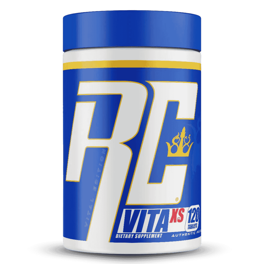 Envase de Ronnie Coleman Vita XS – Multivitamínico completo con 120 tabletas, ideal para complementar una alimentación balanceada