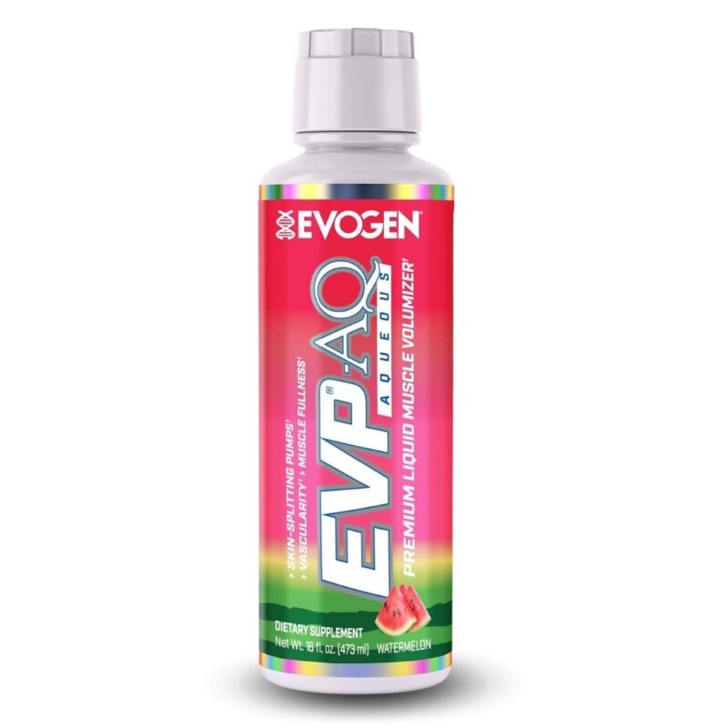 Evogen EVP AQ 473 ml sabor sandía – pre entrenamiento líquido, presentación del producto
