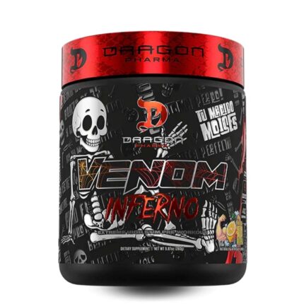 Venom Inferno Brazo de 50 Dragon Pharma – preentreno en polvo 280 g, presentación del producto