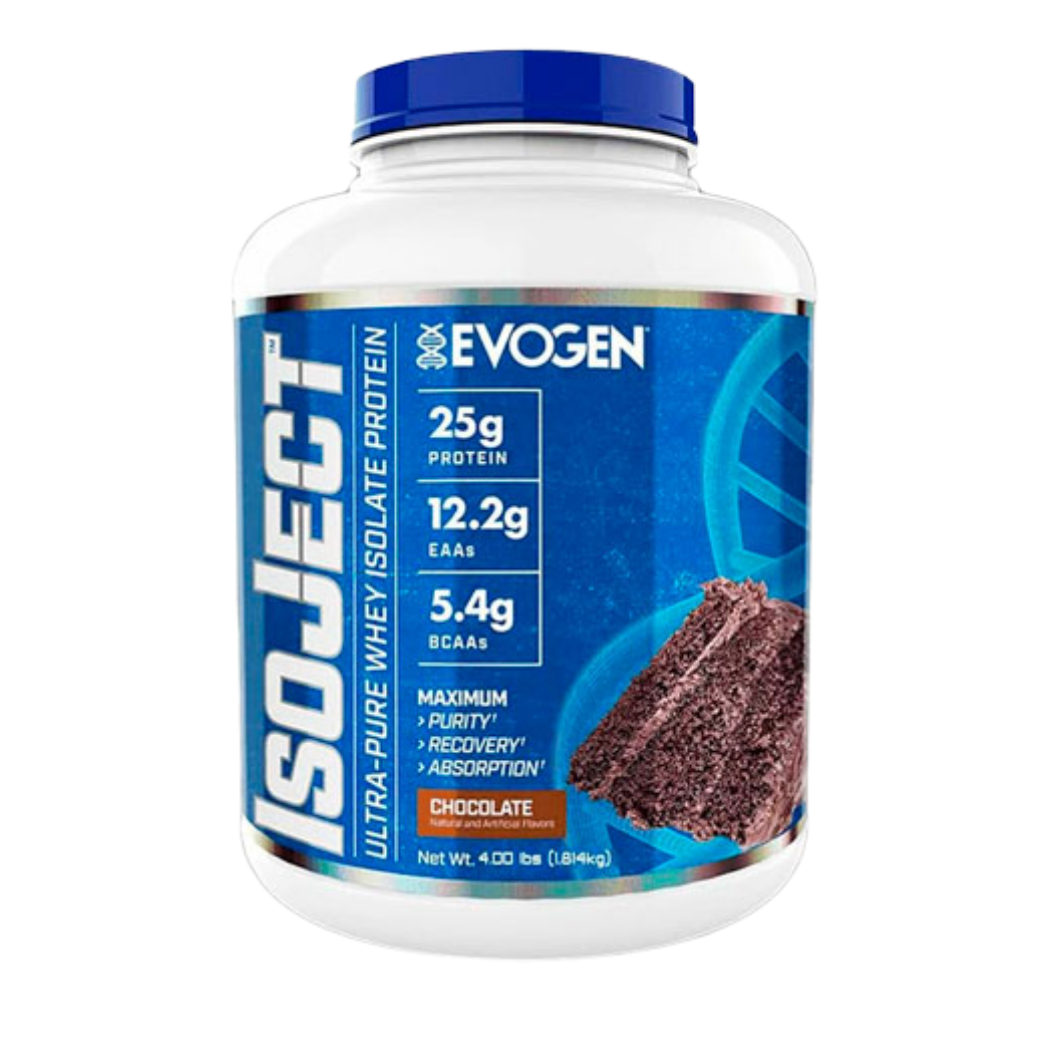 Proteína Aislada IsoJect Ultra Pure Whey 4 lb Evogen Nutrition envase original